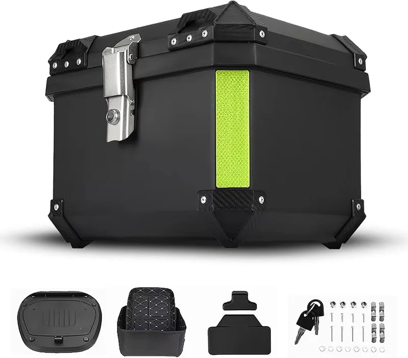 TOP CASE MOTO 45L – NOIR – MODÈLE SIMPLE