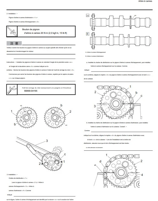 Manuel d'atelier Yamaha MT03 2025 français