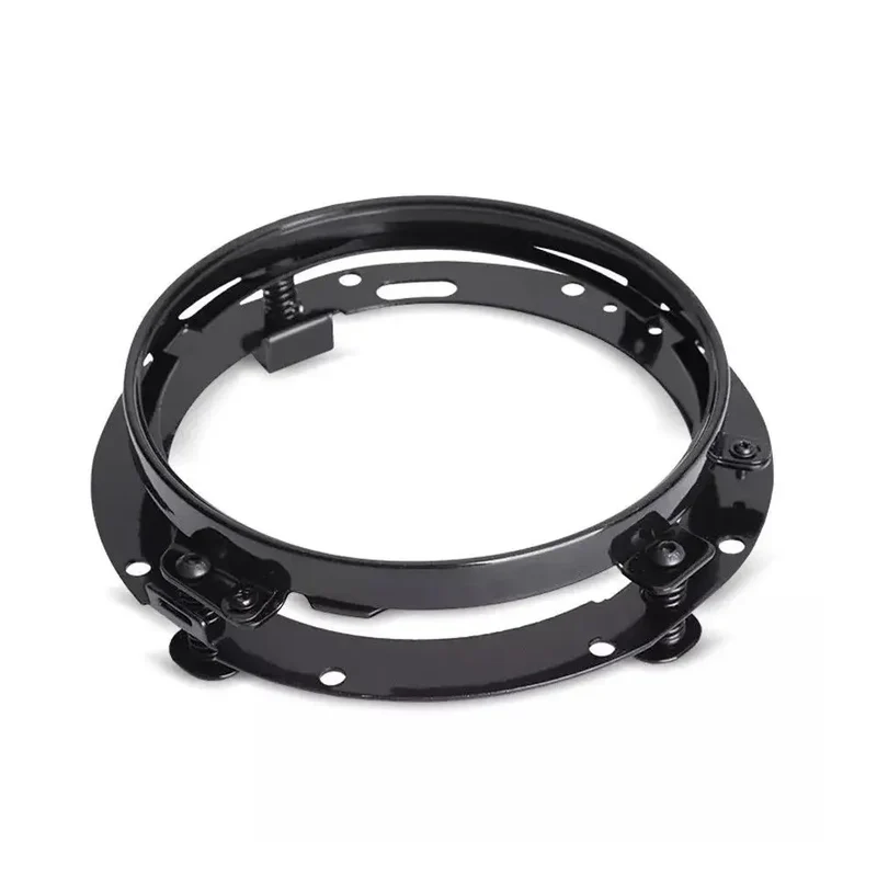 Anneau de fixation pour phare 7" compatible avec Harley - Noir