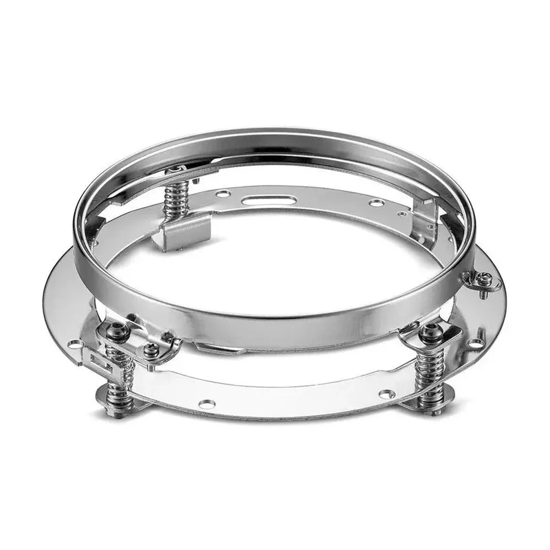 Anneau de fixation pour phare 7" compatible avec Harley - Chrome
