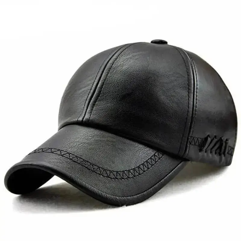 Casquette motard en cuir - Mitcy