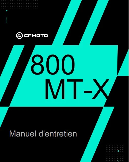 Manuel d'atelier CFMoto 800 MTX 2024 français