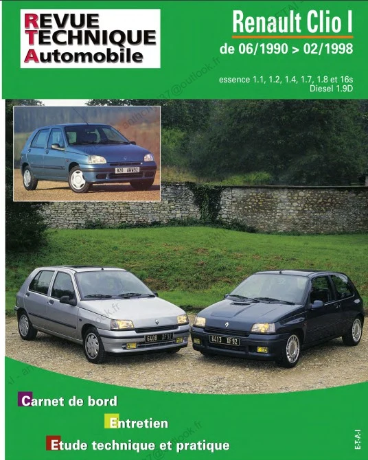 Manuel d'atelier Renault clio 1 tous modèles