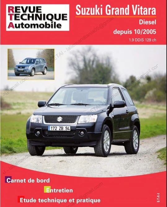 Manuel d'atelier Suzuki Grand Vitara 1.9 DDis 2005