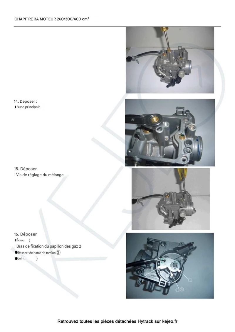 Manuel d'atelier Linhai Hytrack 150 200 300 400 français
