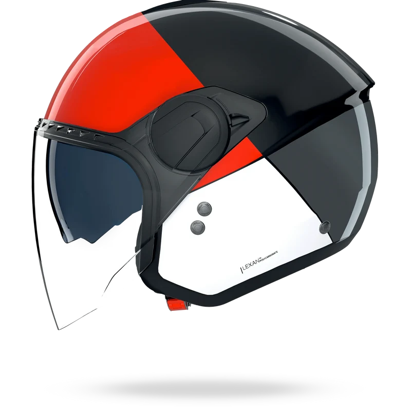 N20-2 VISOR BLOCCO Nero / Rosso / Antracite / Bianco