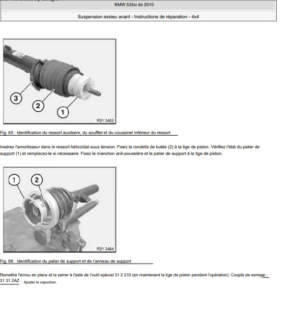 Manuel d'atelier BMW série 5 F10 2009 2017 français