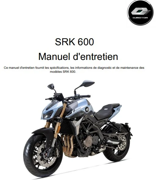 Manuel d'atelier QjMotor SRK600 français