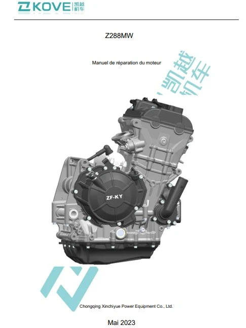 Manuel d'atelier Kove 800 2024 français
