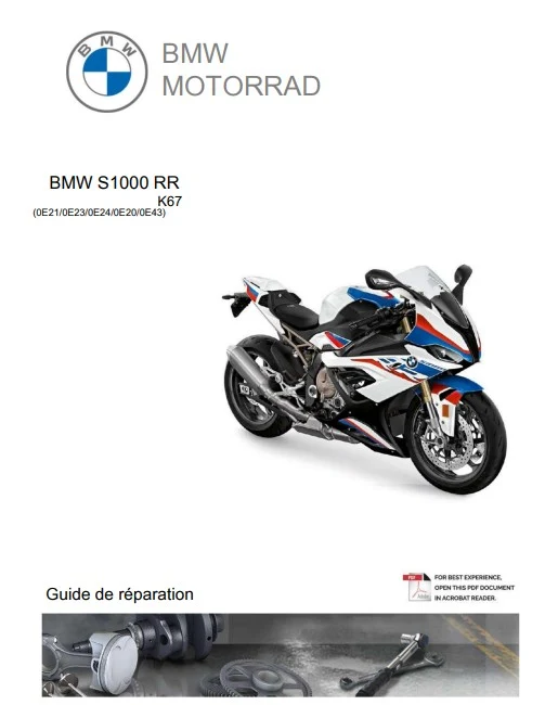 manuel d'atelier BMW S1000RR K67 2019 français