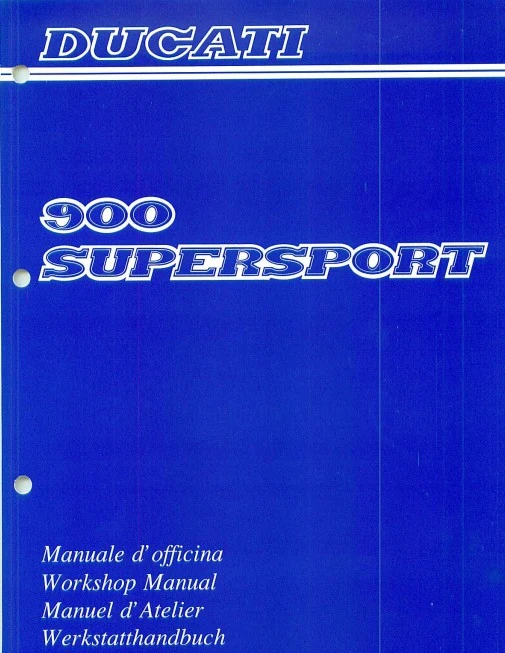 Manuel d'atelier Ducati 900 Supersport 1989