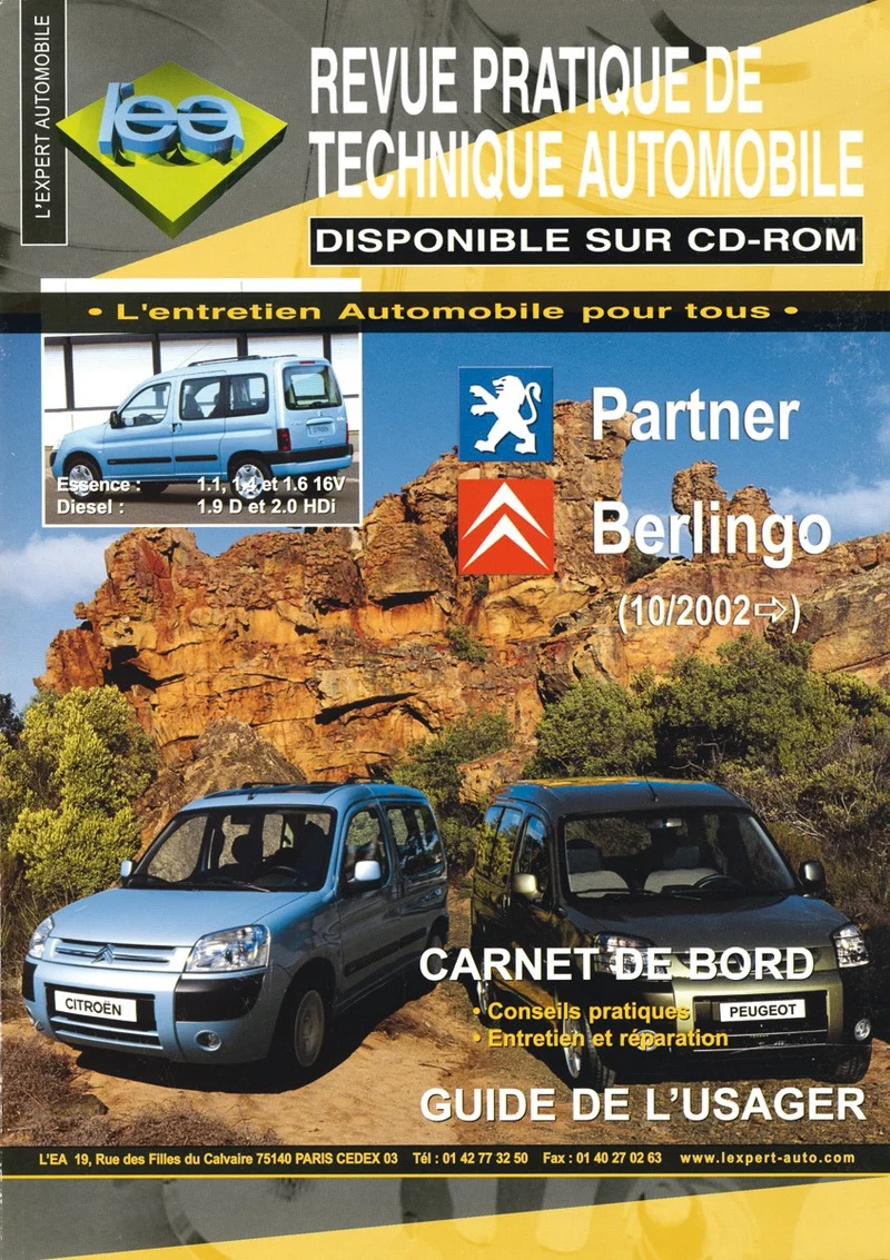 Manuel de réparation Peugeot Partner Citroën Berlingo 2002