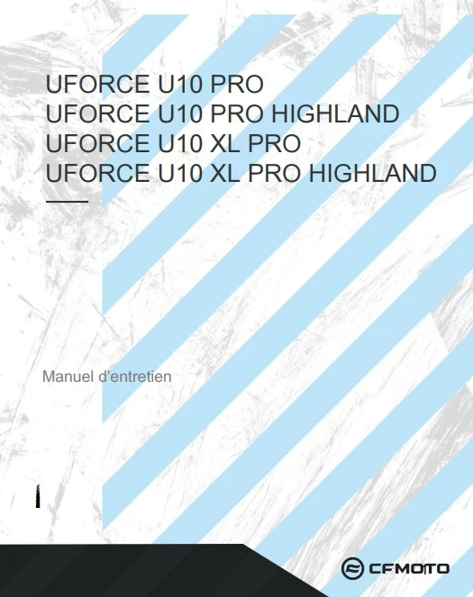 Manuel d'atelier CFMoto Uforce U10 2026 français