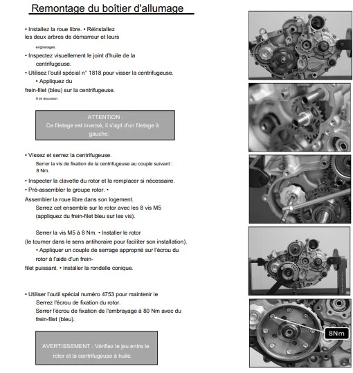 manuel d'atelier Sherco 250 300 SEF R 2025 français