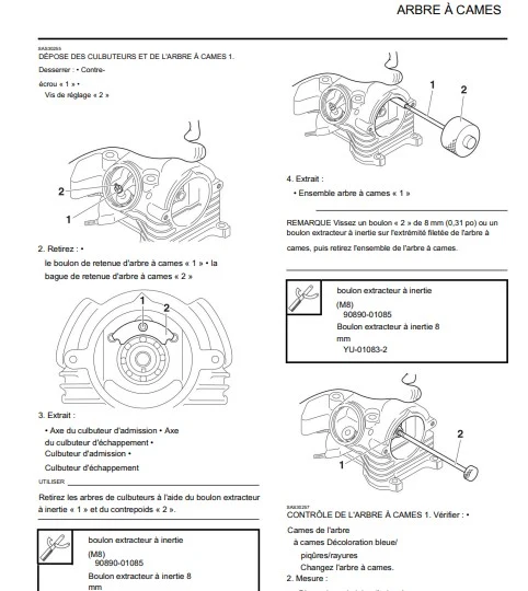 Manuel d'atelier Yamaha Cygnus 125 2018 français