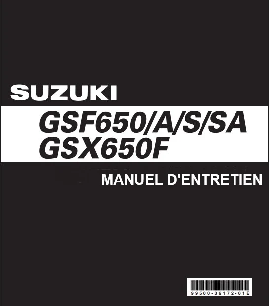 Manuel d'atelier Suzuki GSF650 2007 pdf français