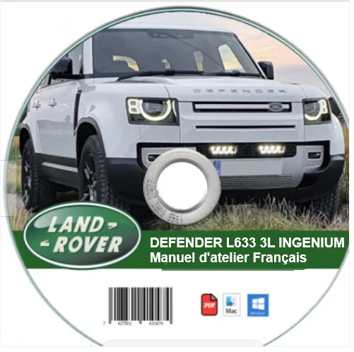 Manuel d'atelier Land Rover Defender L633 3litres 2020 français