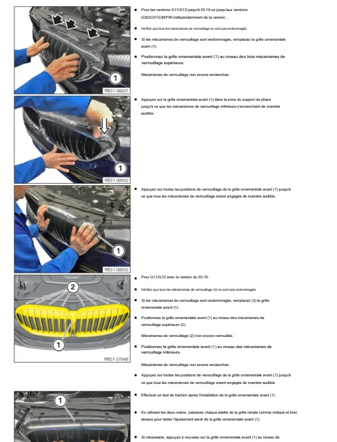 Manuel d'atelier BMW série 3 F30 2019 français