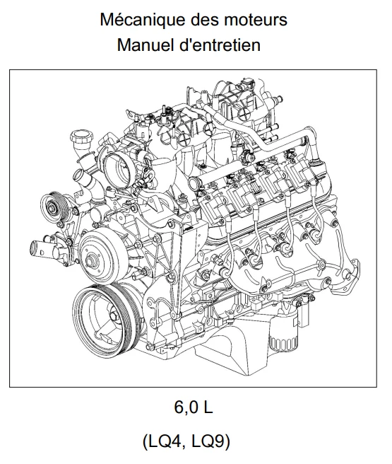 manuel d'atelier Chevrolet Cadillac moteur LQ6 LQ9 français