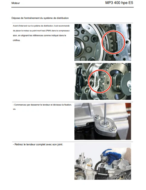 Manuel d'atelier Piaggio 400 MP3 HPE 2021 français