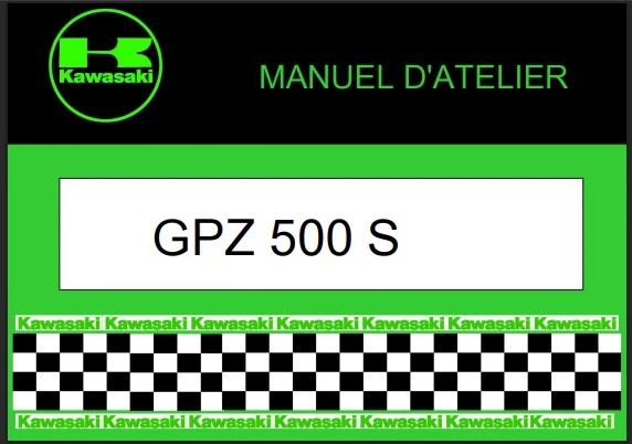manuel d'atelier kawasaki GPZ 500 S 1987 1990 français