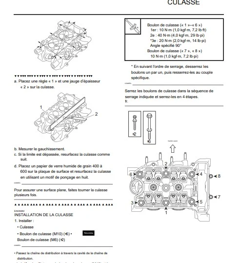 manuel d'atelier Yamaha FZ 07 2017 français