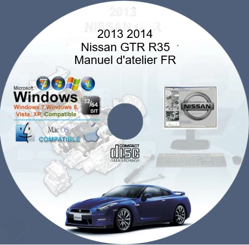 Manuel d'atelier Nissan GTR R35 2013 2014 français