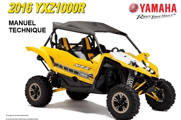 manuel d'entretien Yamaha YXZ 1000 R 2016