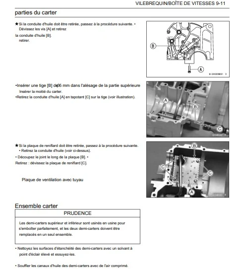 Manuel d'atelier Kawasaki ER 6 2005 pdf en français