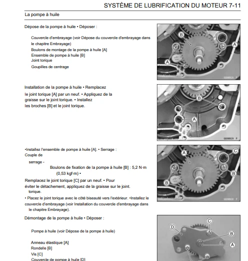 Manuel d'atelier Kawasaki Z250 SL 2014 2016 pdf français