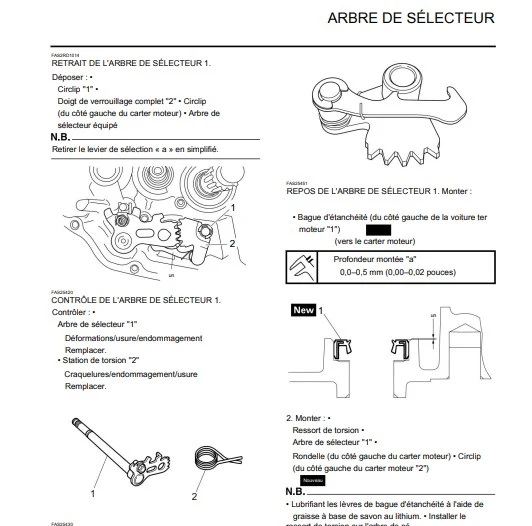 manuel d'atelier Yamaha 400 SR 2014 français