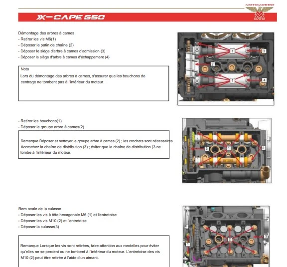 Manuel d'atelier Morini Xcape 650 2022 français