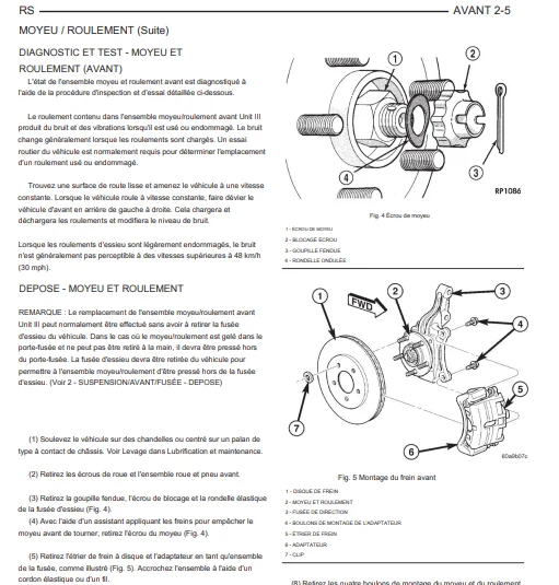 Manuel d'atelier Chrysler Voyager 2000 français