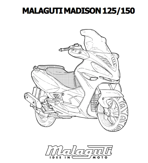 Manuel d'atelier Malaguti 125 Madison français i