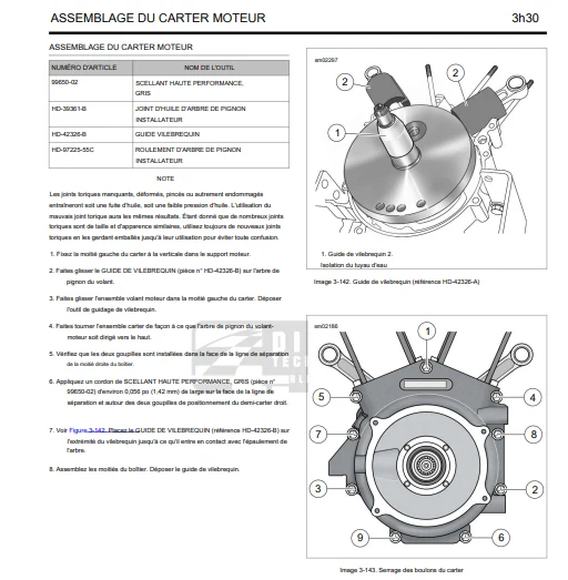 Manuel d'atelier Harley Davidson Touring 2011 en français