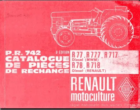 Manuel d'atelier Renault R 77 R 78