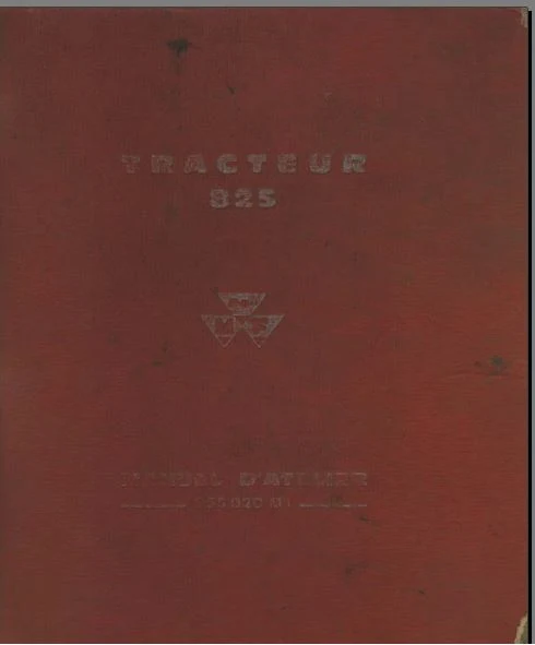 Manuels de réparation Massey Ferguson 825 et 835