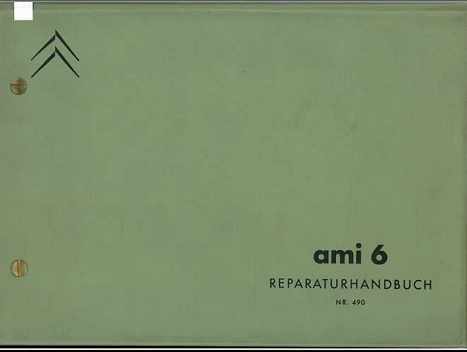 manuel d'atelier Citroën Ami 6 en allemand