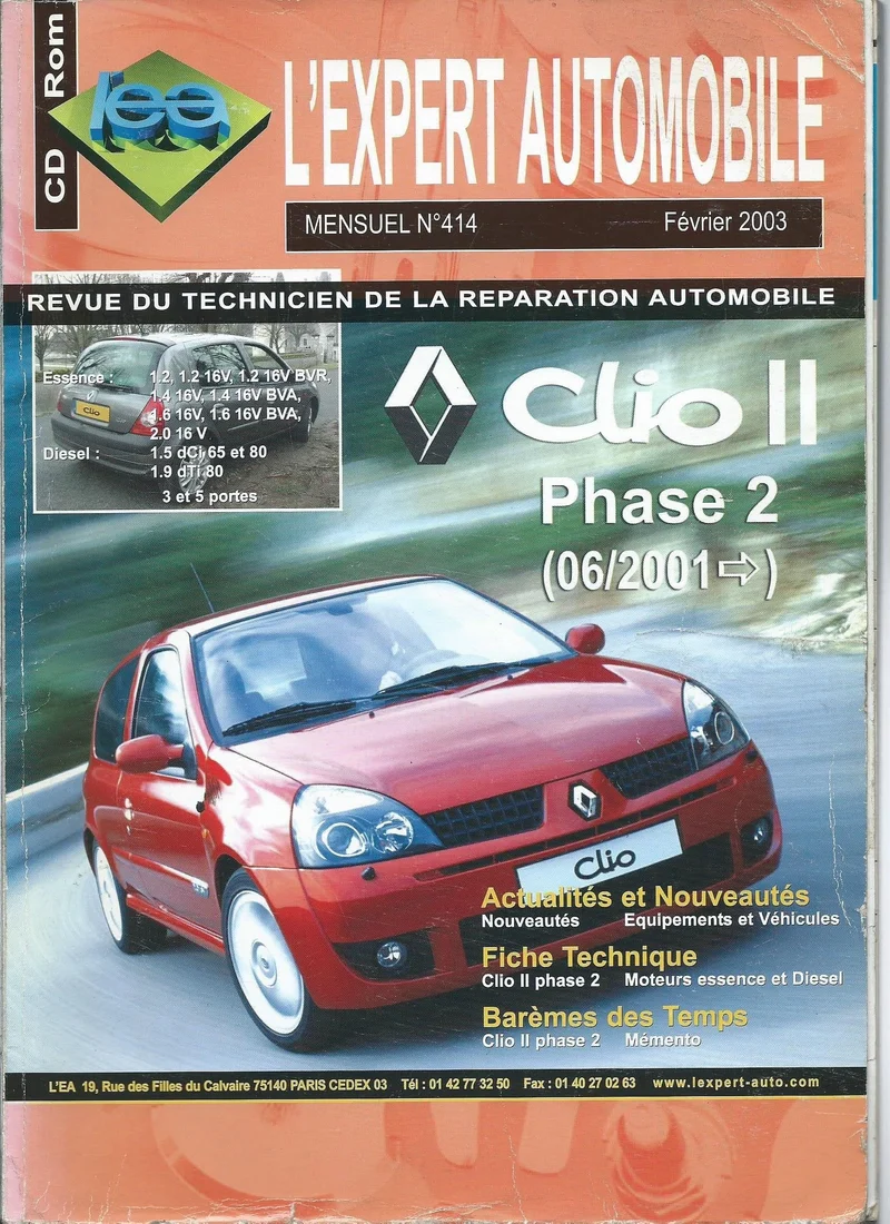 manuel de réparation Renaut Clio 2 ph2