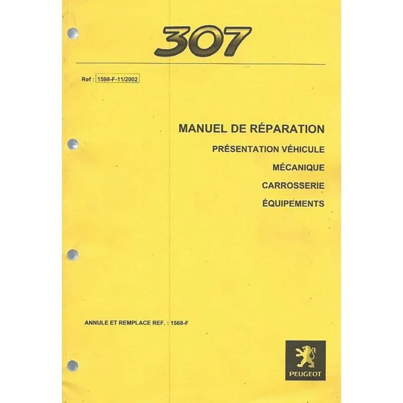 Manuel d'atelier Peugeot 307