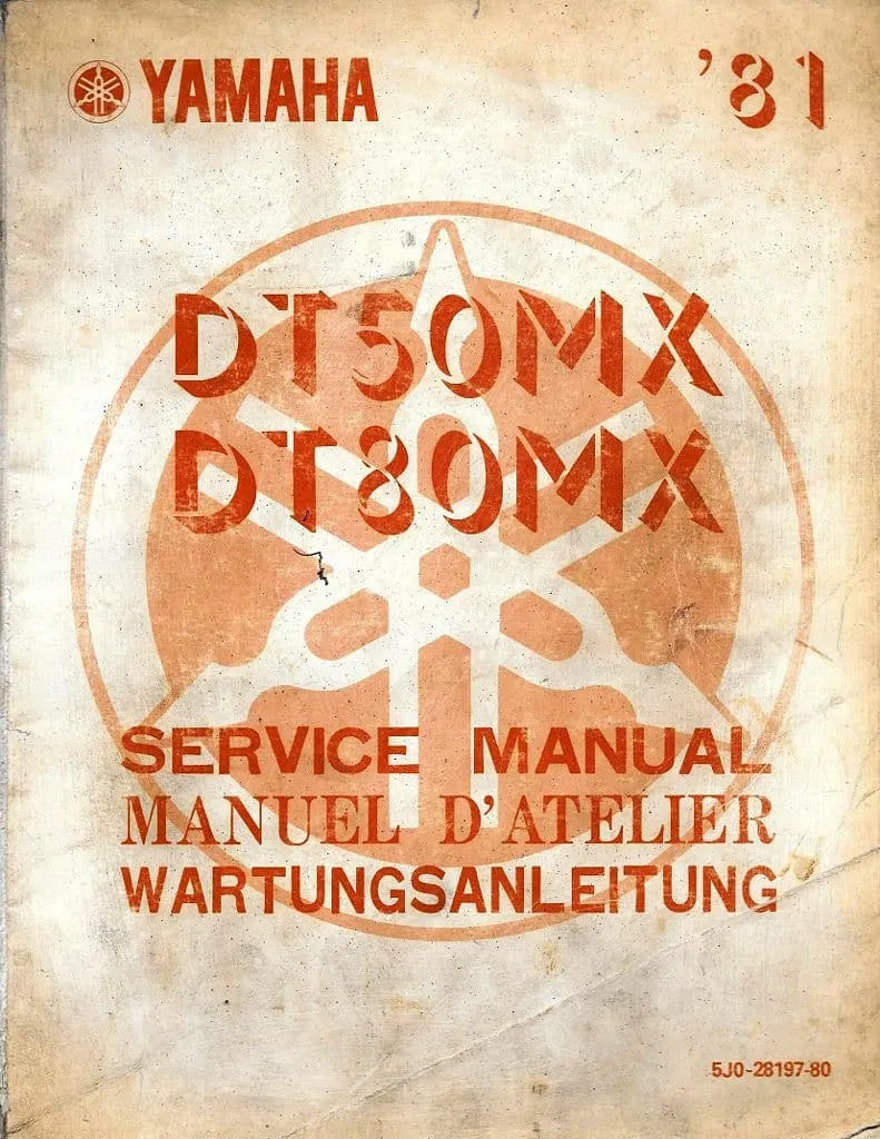 manuel d'atelier Yamaha DT 50 DT 80 MX