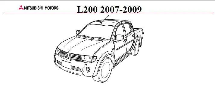 Manuel d'atelier Mitsubishi L 200 2007 2009 français