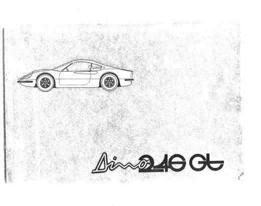 Manuel d'atelier ferrari Dino 246