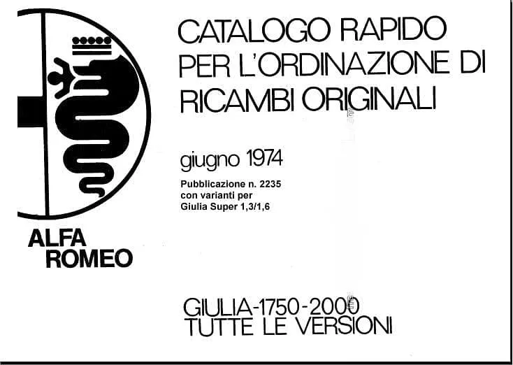 manuels d'atelier Alfa Roméo Giulia Coupés bertone et Spider