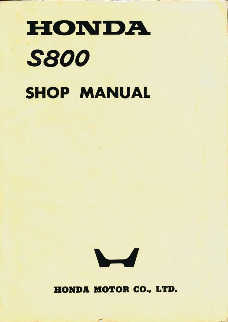 Manuel d'atelier Honda S 800