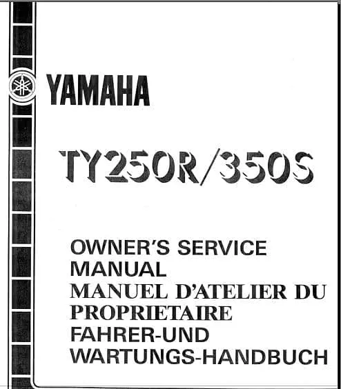 manuel d'atelier Yamaha 250 TY 1983